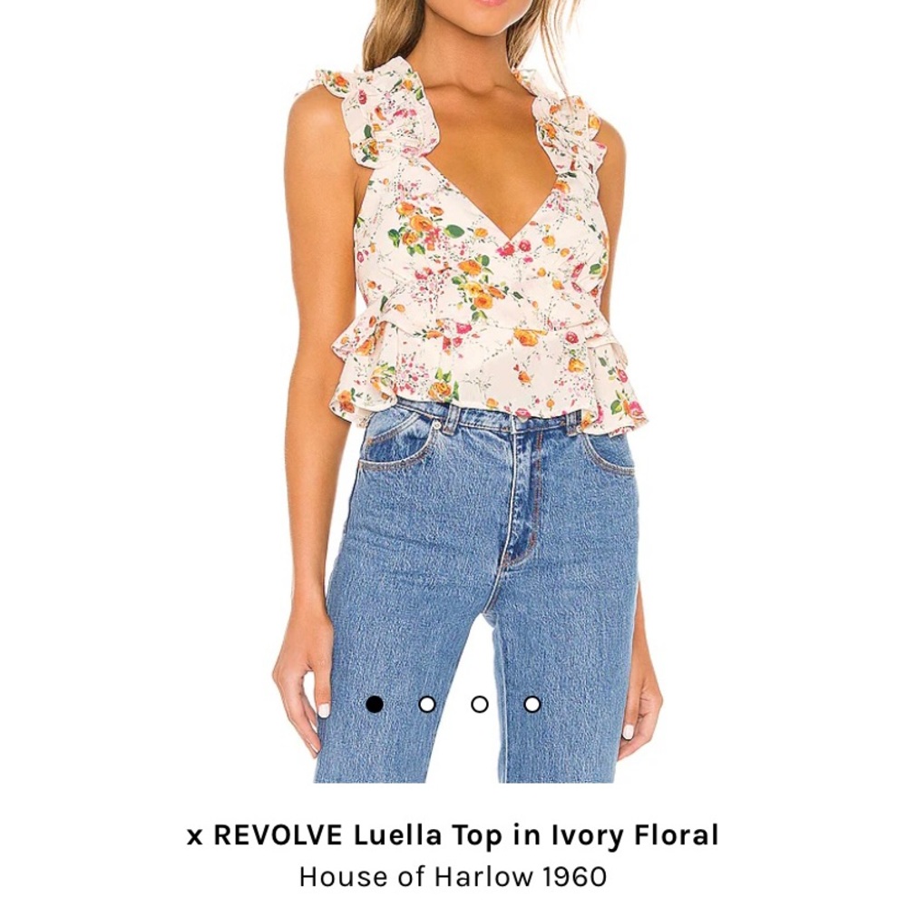 REVOLVE Luella Top in Ivory Floral - House of Harlow